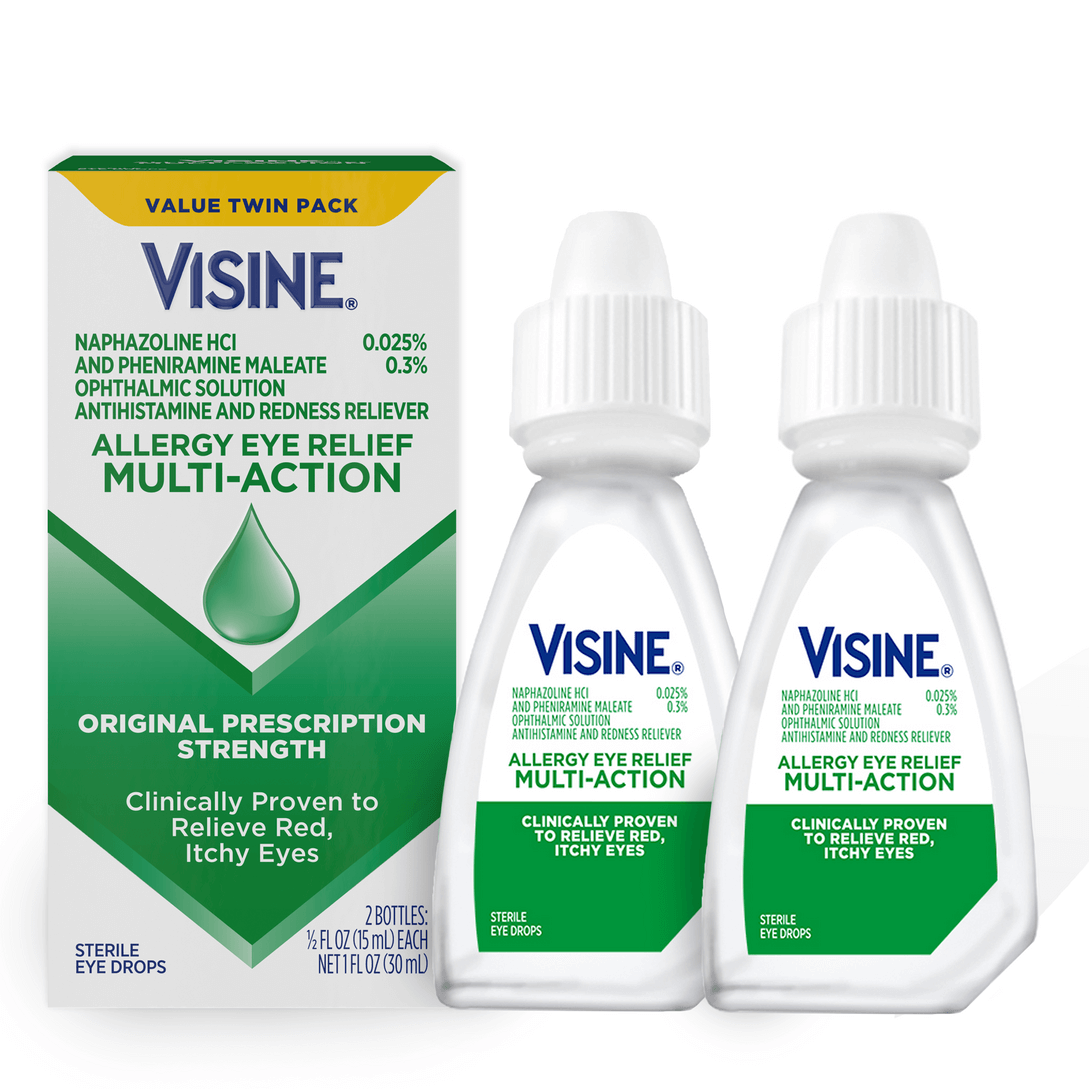  Visine Original Redness Relief Eye Drops to Help Relieve Red  Eyes & Eye Irritation, 0.5 Fl Oz (Pack of 4) : Health & Household