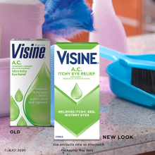 VISINE AC® Itchy Eye Relief Astringent Eye Drops old and new package