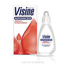 VISINE<sup>®</sup> Advanced Redness + Irritation Relief Eye Drops