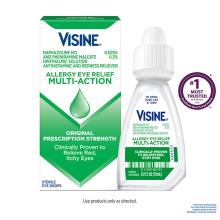 VISINE® Allergy Eye Relief Multi-Action Eye Drops package and bottle