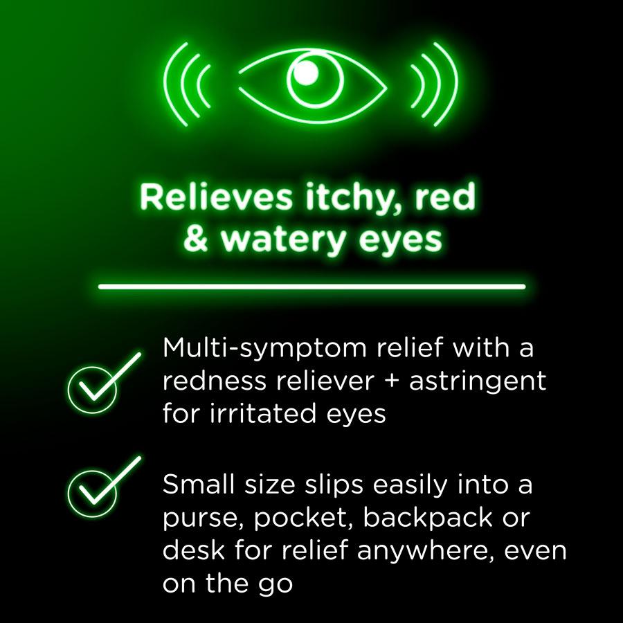 Visine A.C. Itchy Eye Relief eye drops relieve itchy, red, and watery eyes