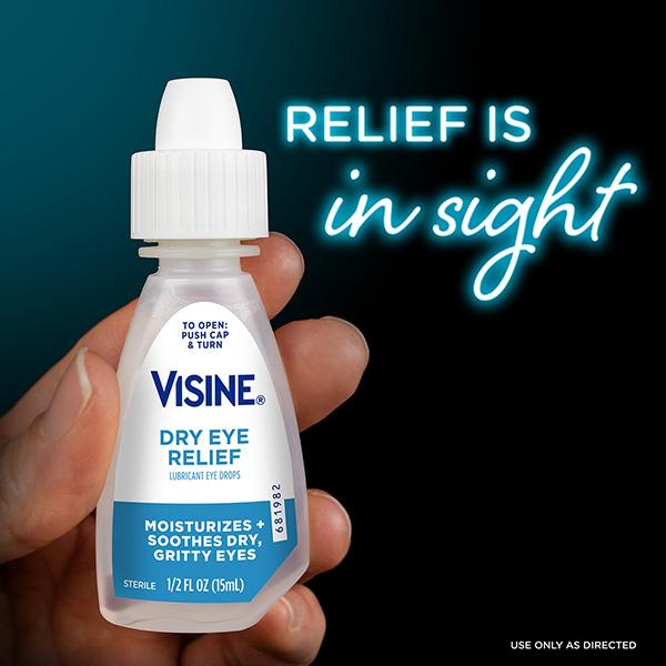 Relief is in sight with Visine Dry Eye Relief eye drops