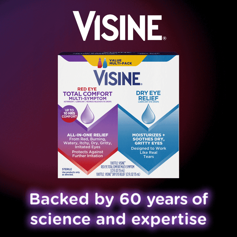 Visine is backed by 60 years of science and expertise