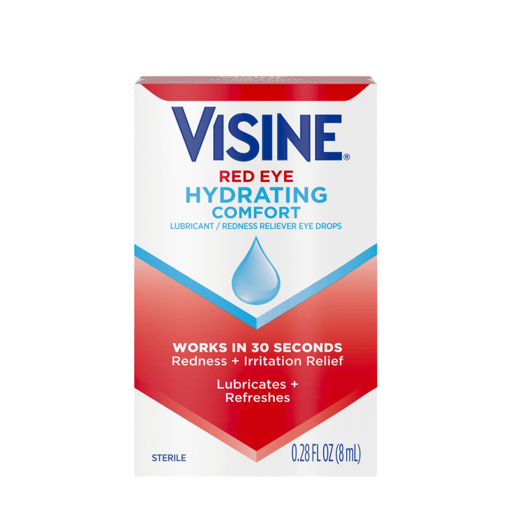 Visine Red Eye Hydrating Comfort 0.28oz front of pack