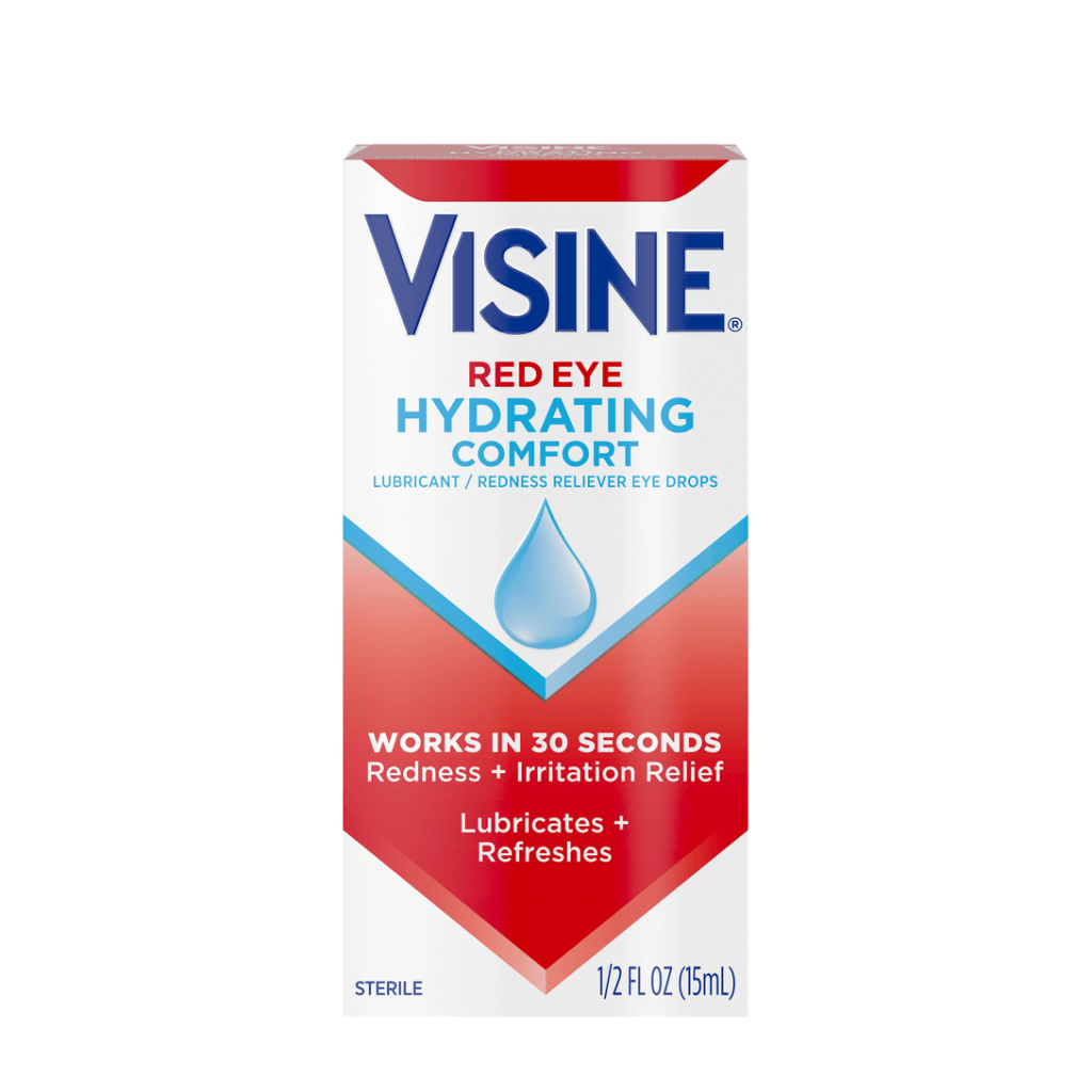 Visine Red Eye Hydrating Comfort 0.5oz front of pack